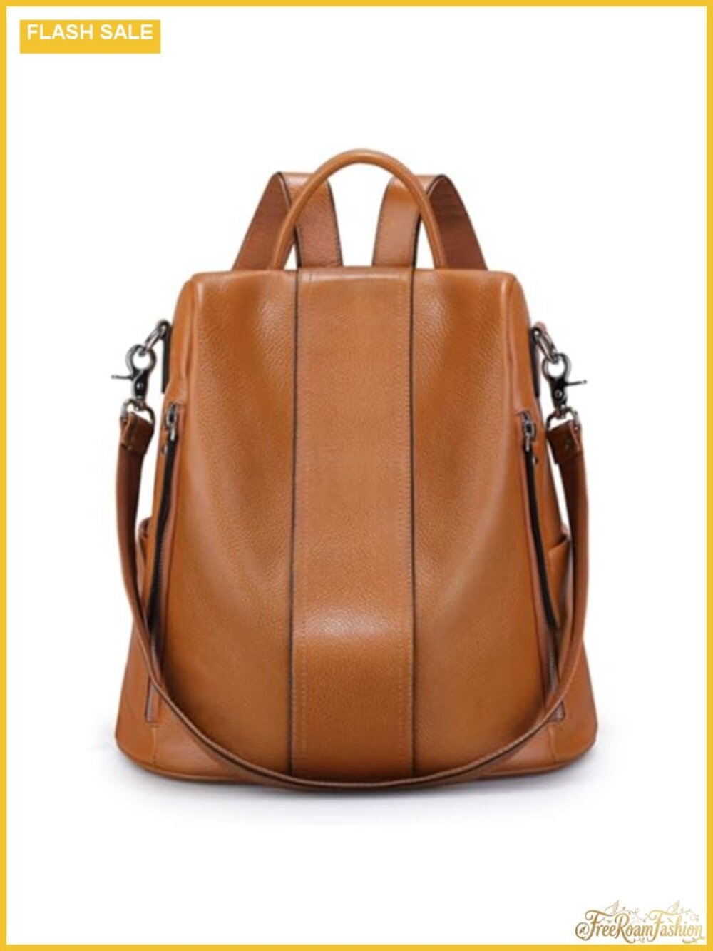 Genuine Leather Backpack Purse for Women Anti-Theft Rucksack with Tablet Pocket